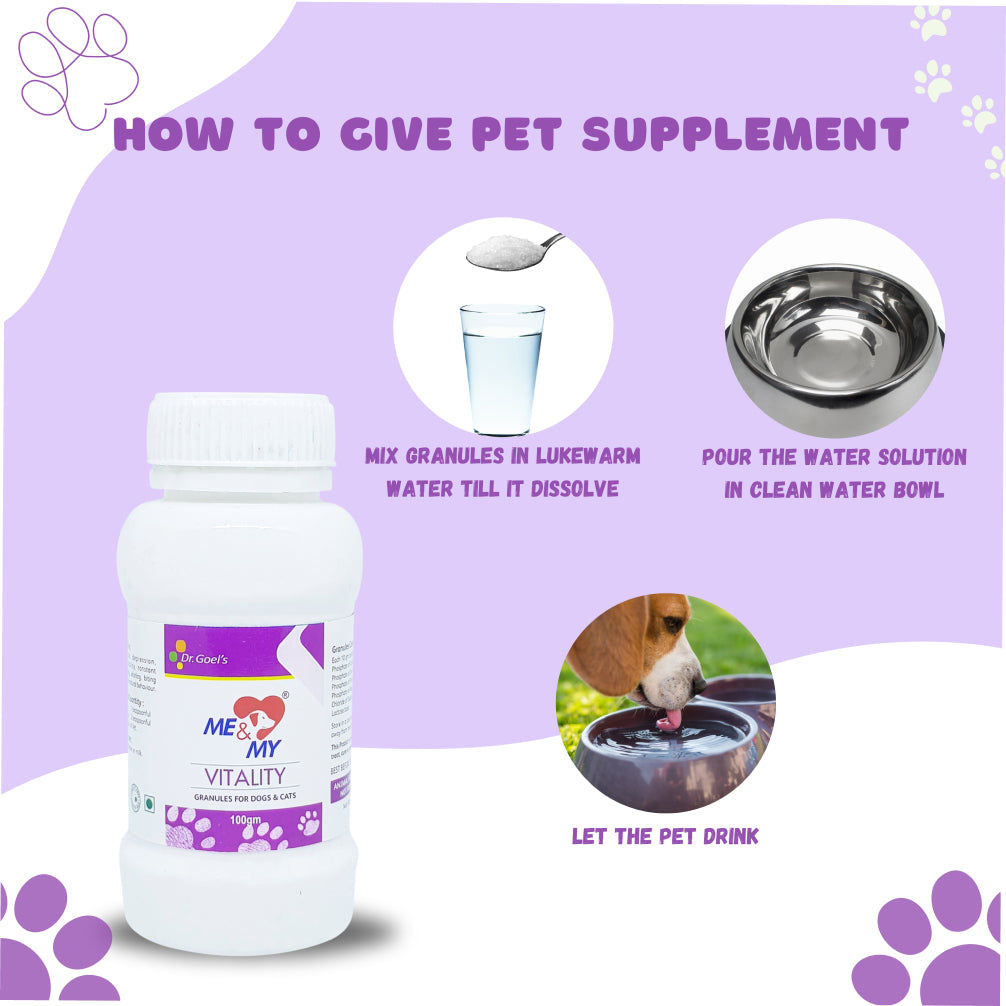 Dr Goel's Me & My Vitality Supplements for Dogs and Cats — detail shot