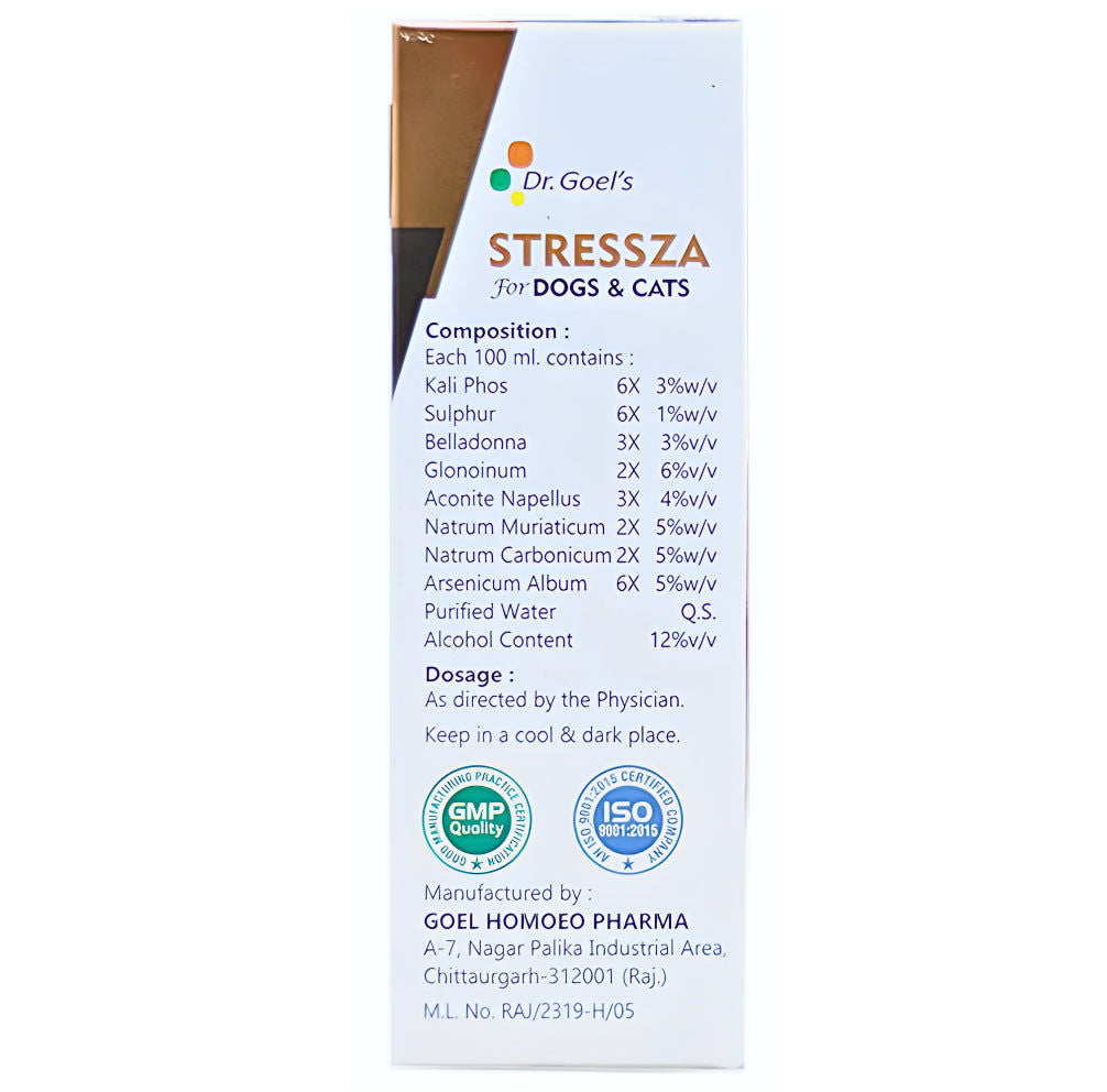 Dr Goel's Stressza for Dogs and Cats — detail shot