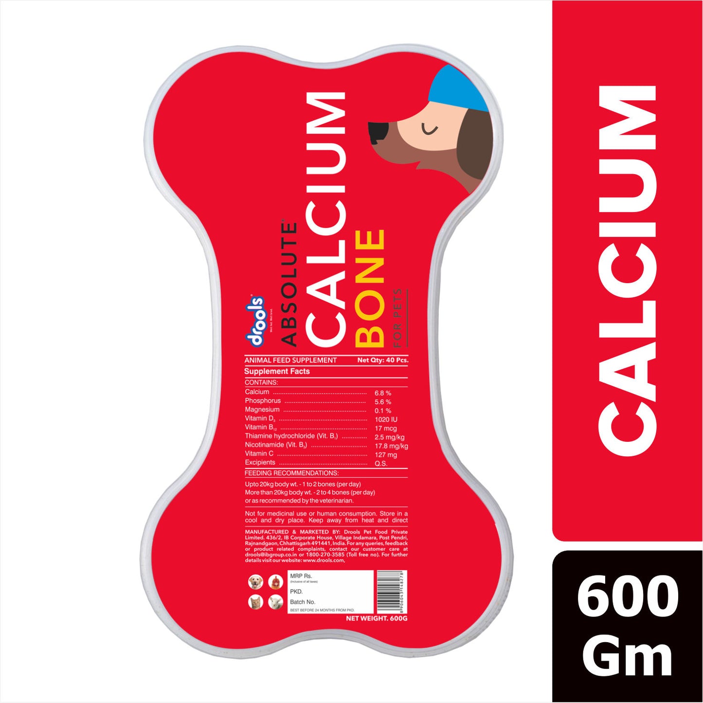 Drools Absolute Calcium Bone Jar For Dogs