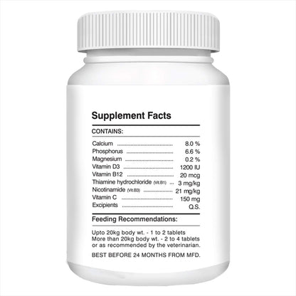 Drools Absolute Calcium Dog Supplement Tablets — back view