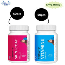 Drools Absolute Skin Coat And Absolute Vitamin Supplement Tablets For Dogs Combo 1