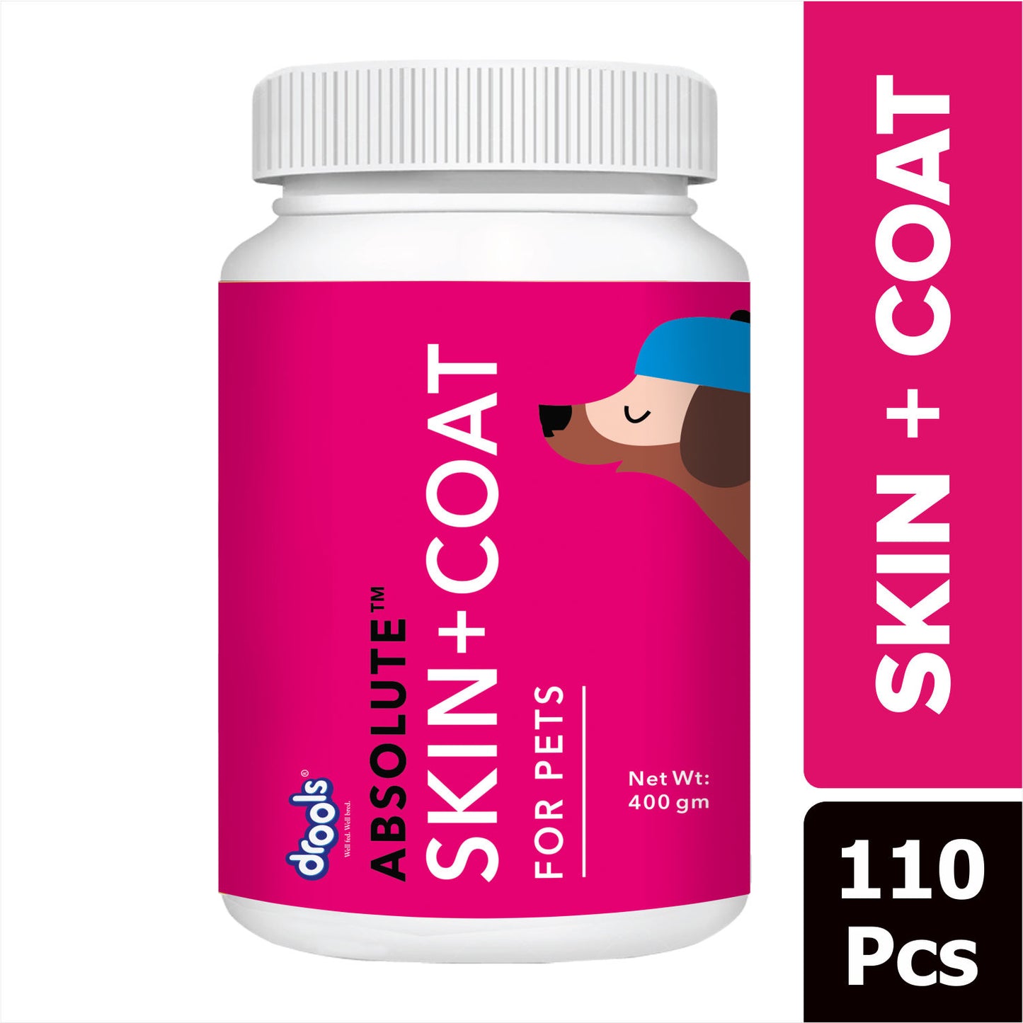 Drools Absolute Skin Coat Supplement Tablets For Dogs