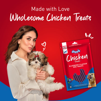 Drools Blueberry Flavour Chicken Sticks Treat for Dogs — back view