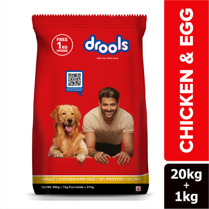 Drools Chicken and Egg Adult Dog Dry Food — side view