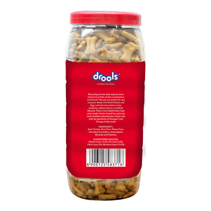 Drools Chicken and Egg Biscuit Dog Treats — back view