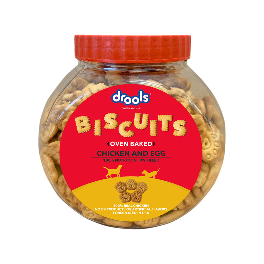 Drools Chicken and Egg Biscuit Dog Treats — detail shot