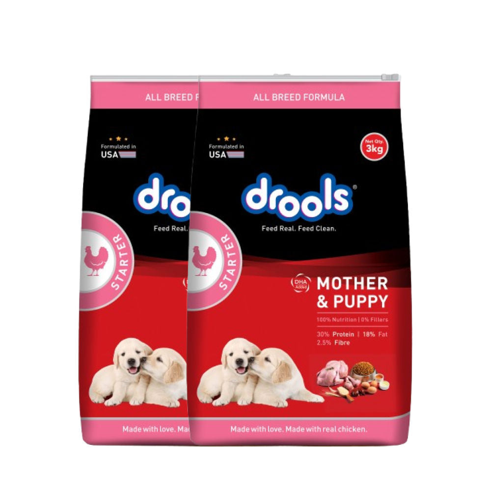 Drools Chicken and Egg Mother and Puppy Dog Dry Food — back view