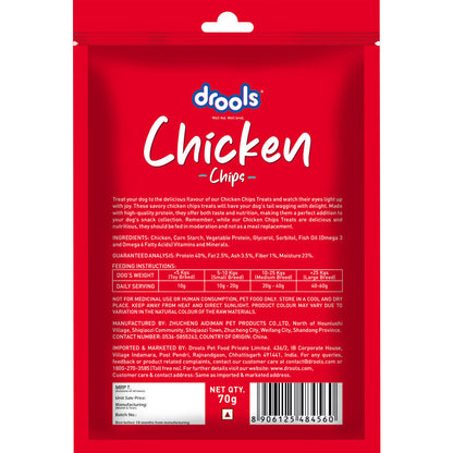 Drools Chicken Chips Dog Treats — side view
