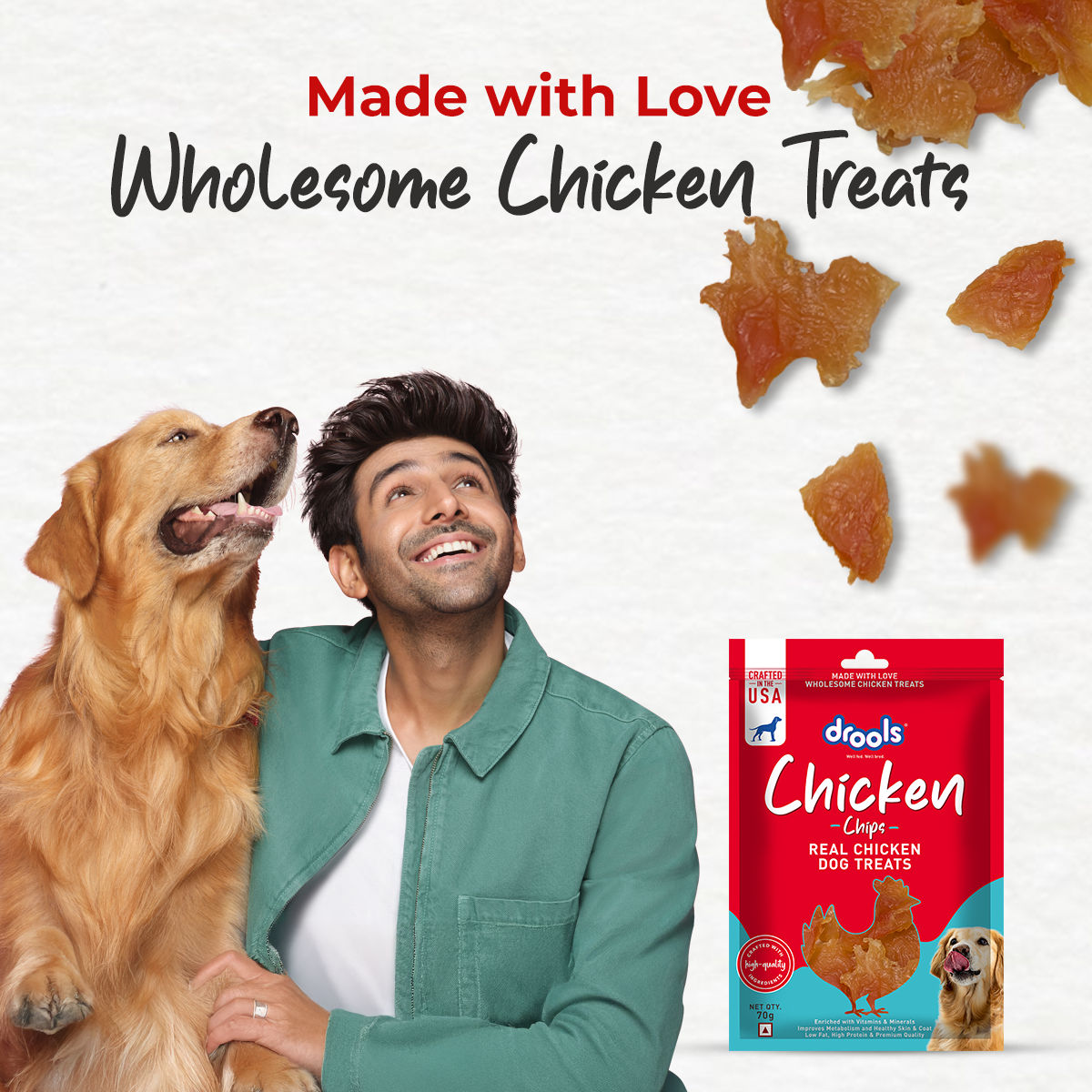 Drools Chicken Chips Dog Treats — back view