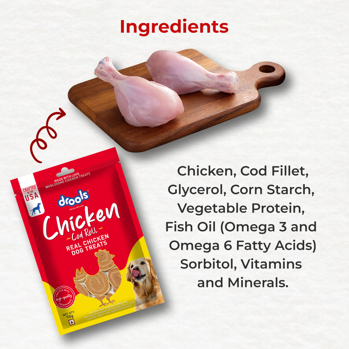 Drools Chicken Cod Roll Treats For Dogs - Image 4