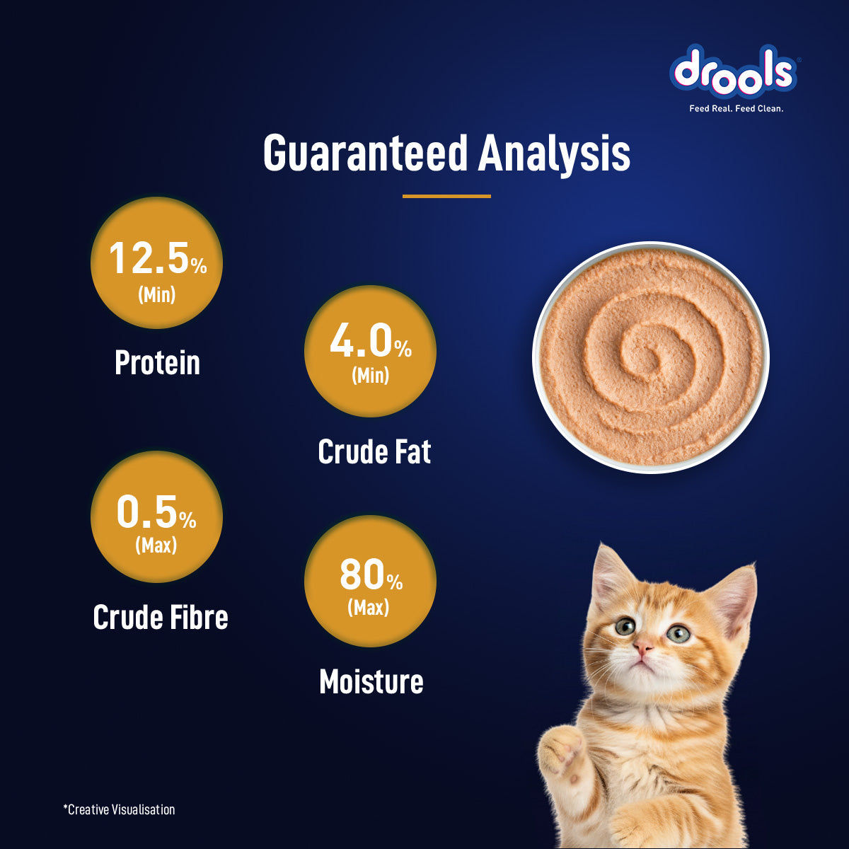 Drools Chicken Mousse Kitten Cat Wet Food — back view