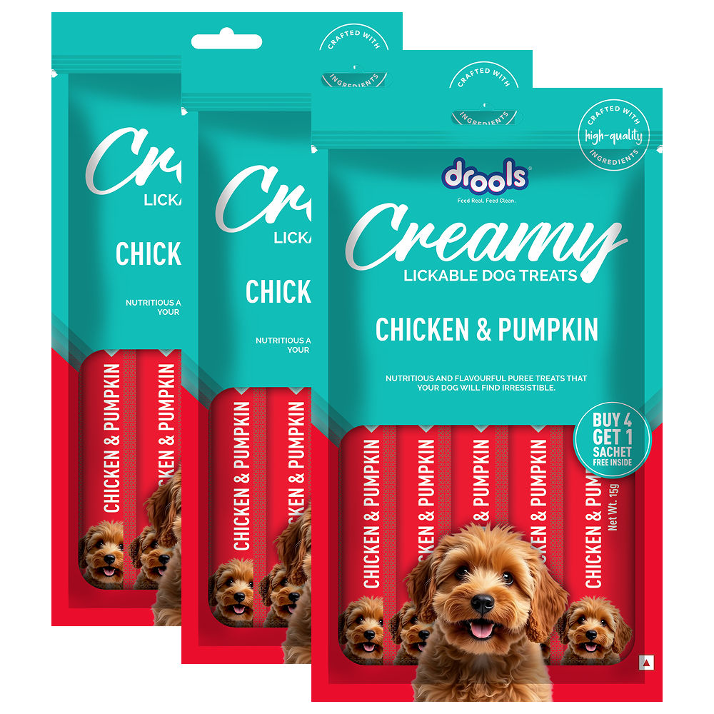Drools Chicken & Pumpkin Creamy Dog Treats — detail shot