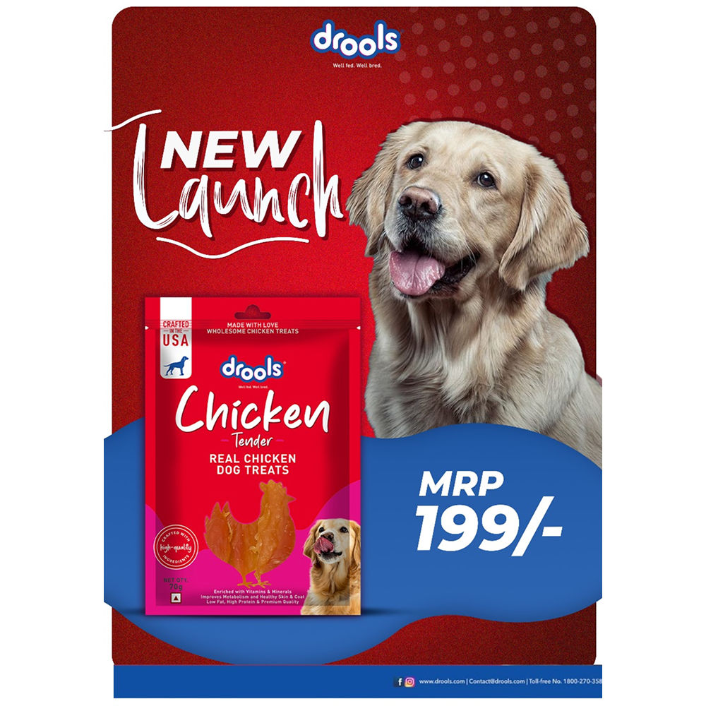 Drools Chicken Tender Dog Treats — back view