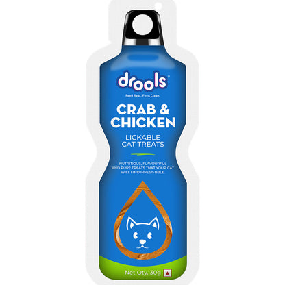 Drools Crab Chicken Creamy Lickable Treats For Cats