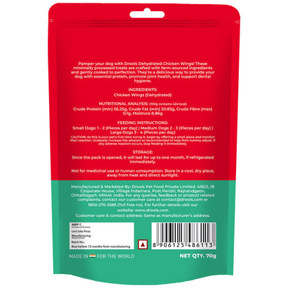 Drools Dehydrated Real Chicken Wing Chews Treat For Dogs Copy - Image 2
