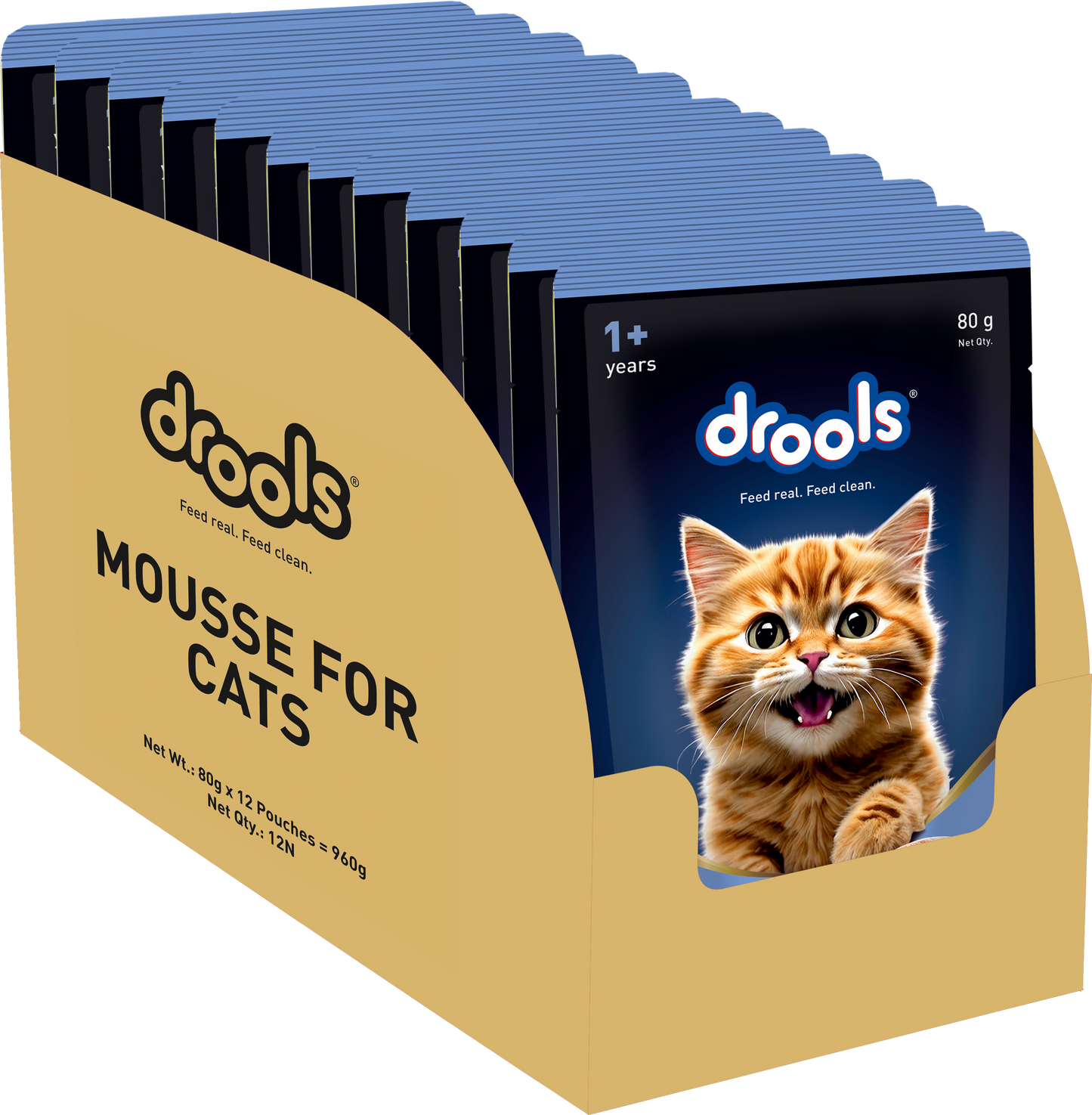 Drools Ocean Fish Mousse Adult Cat Wet Food — back view