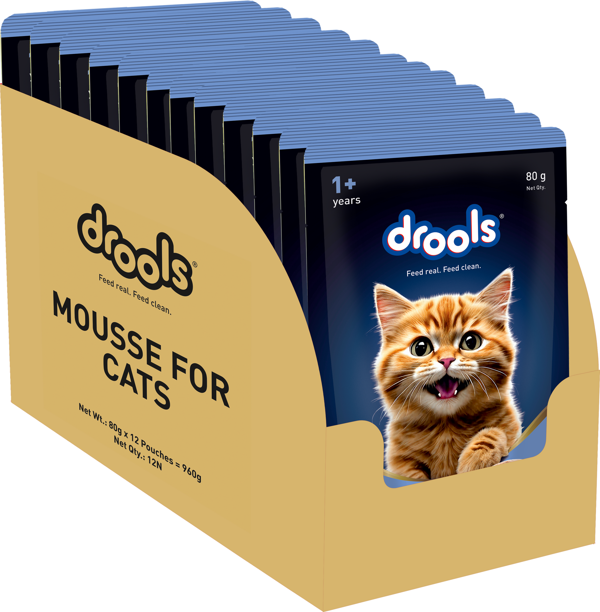 Drools Ocean Fish Mousse Adult Cat Wet Food — back view