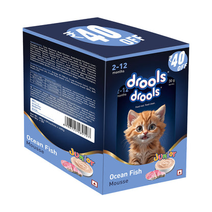 Drools Ocean Fish Mousse Kitten Cat Wet Food — back view