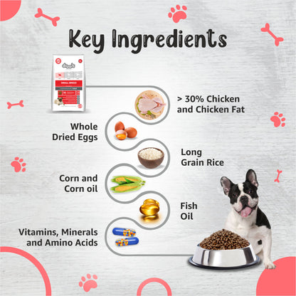 Drools Premium Small Breed Adult Dog Dry Food — detail shot