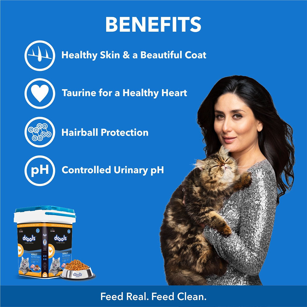 Drools Real Chicken Adult Cat Dry Food — side view