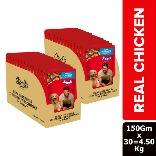 Drools Real Chicken Chicken Liver Chunks In Gravy Adult Dog Wet Food