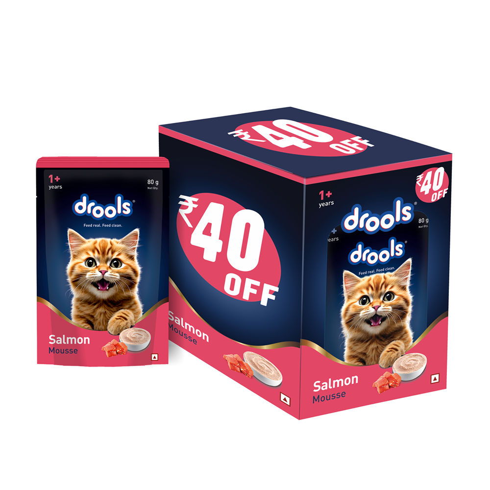 Drools Salmon Mousse Adult Cat Wet Food — side view