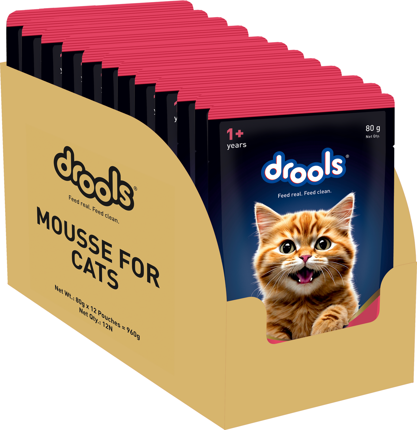 Drools Salmon Mousse Adult Cat Wet Food — back view