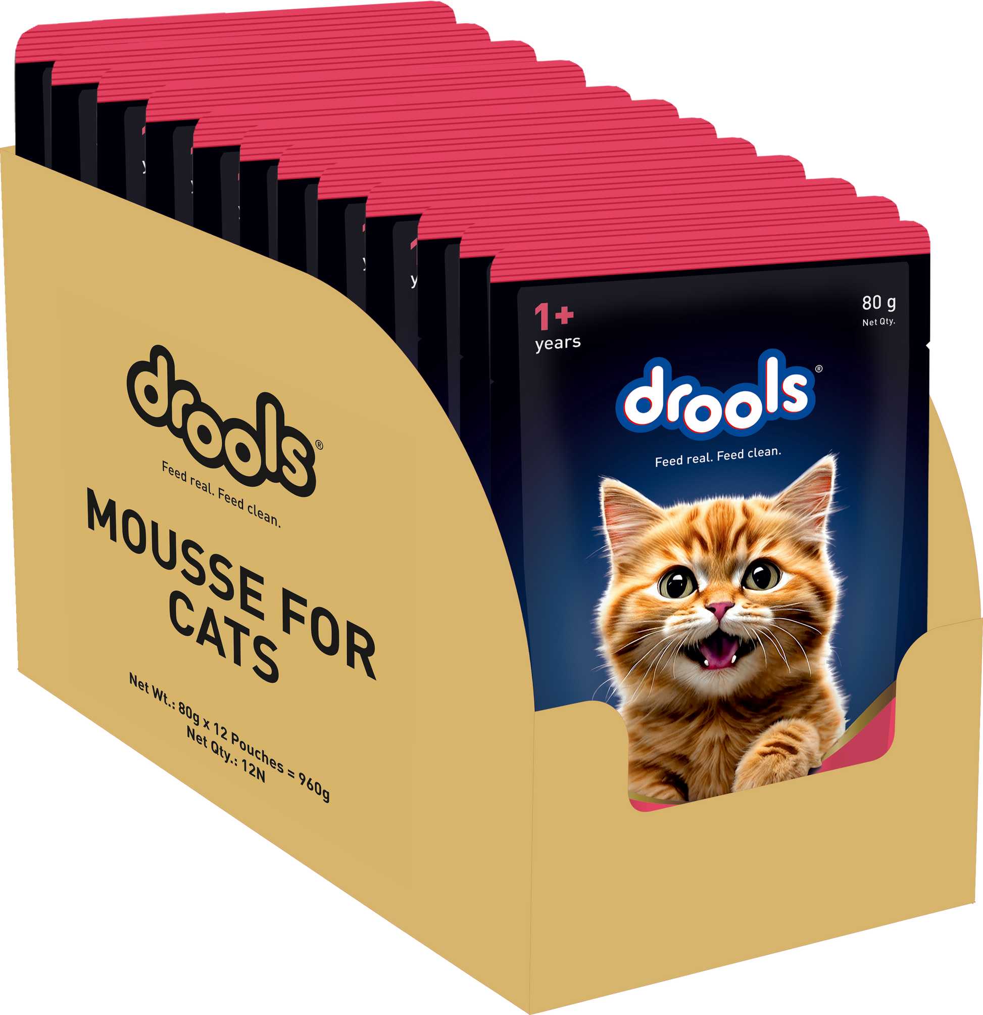 Drools Salmon Mousse Adult Cat Wet Food — back view