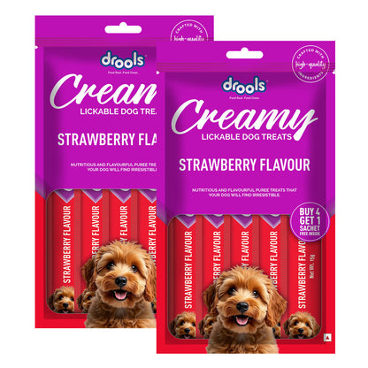 Drools Strawberry Creamy Dog Treats — back view