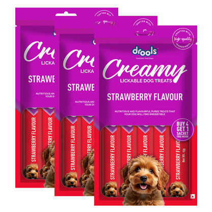 Drools Strawberry Creamy Dog Treats — detail shot