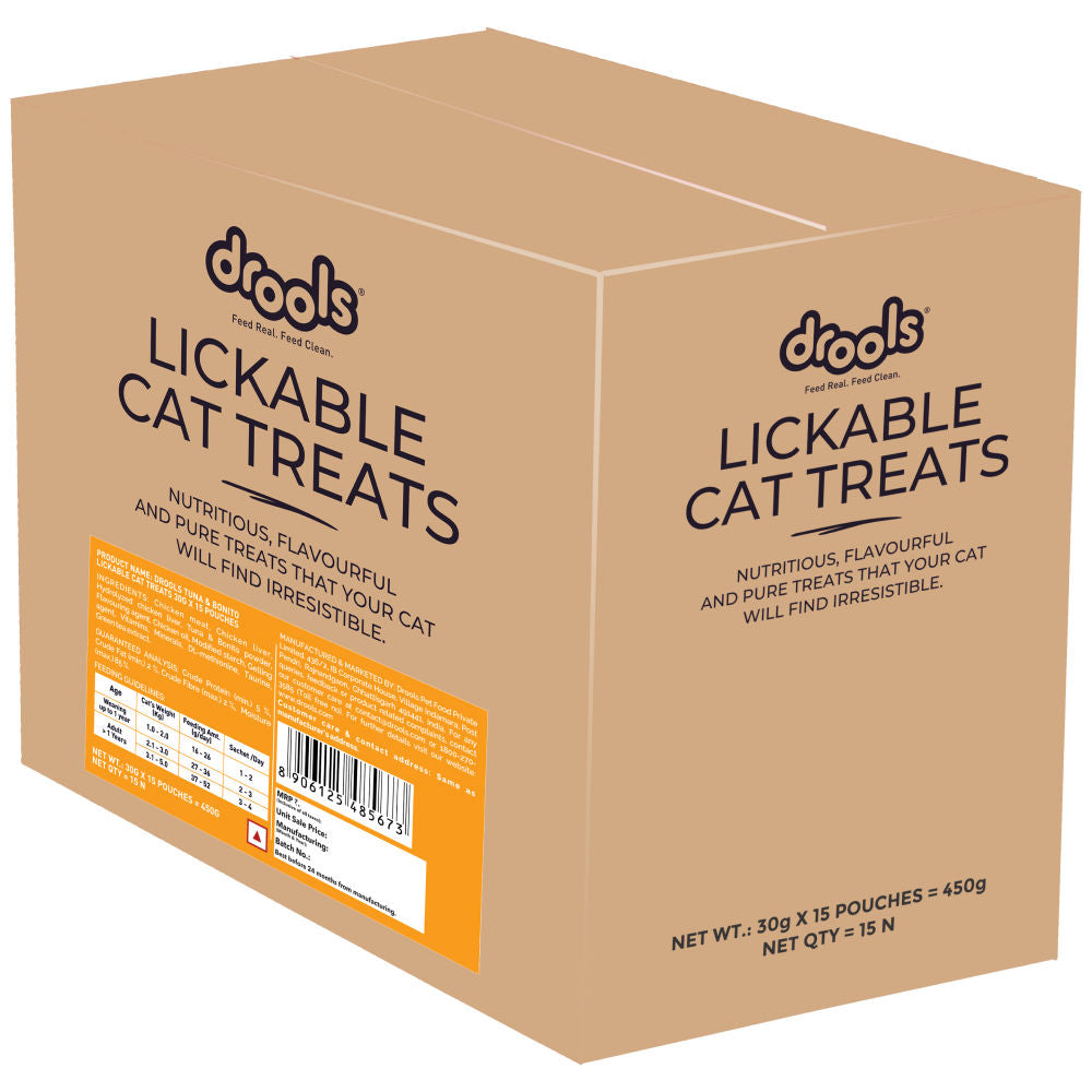 Drools Tuna & Banito Creamy Lickable Cat Treats — back view