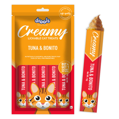 Drools Tuna & Bunito Creamy Cat Treats — side view