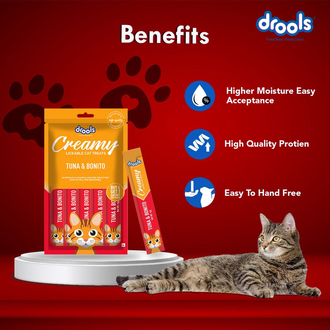 Drools Tuna & Bunito Creamy Cat Treats — detail shot