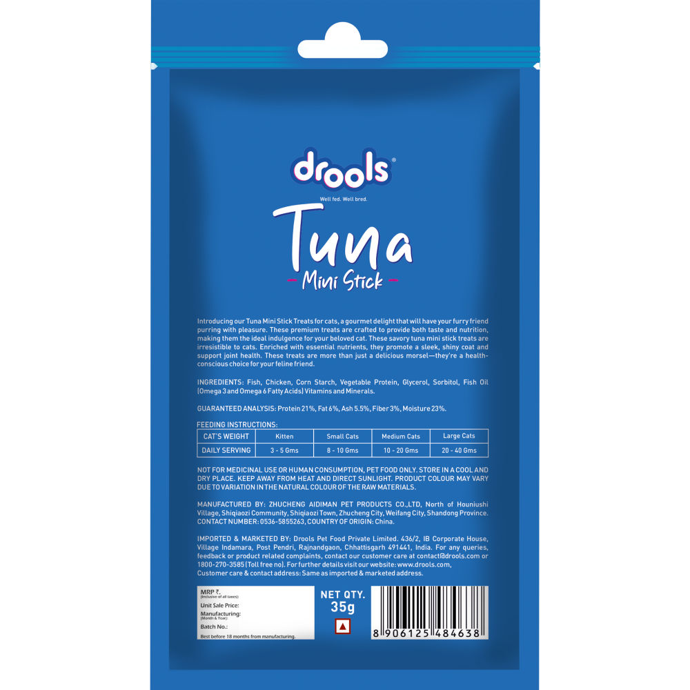 Drools Tuna Mini Sticks Cat Treats — side view