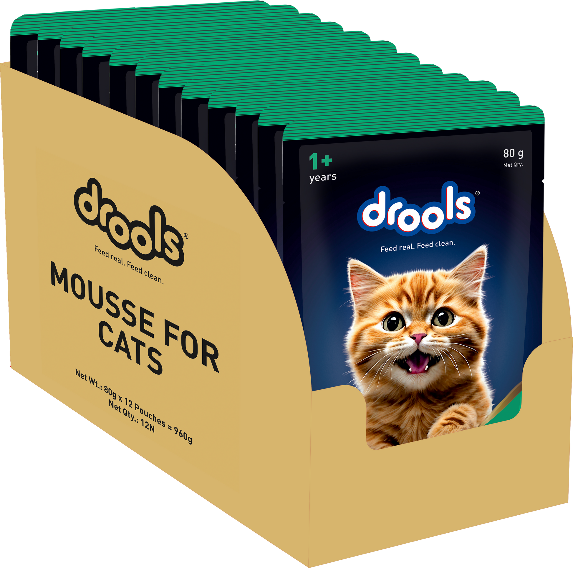 Drools Tuna Mousse Adult Cat Wet Food — back view