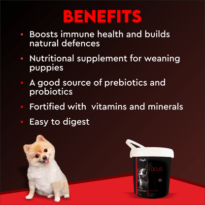 Drools Focus Pup Booster Puppy Weaning Diet for All Breeds — back view
