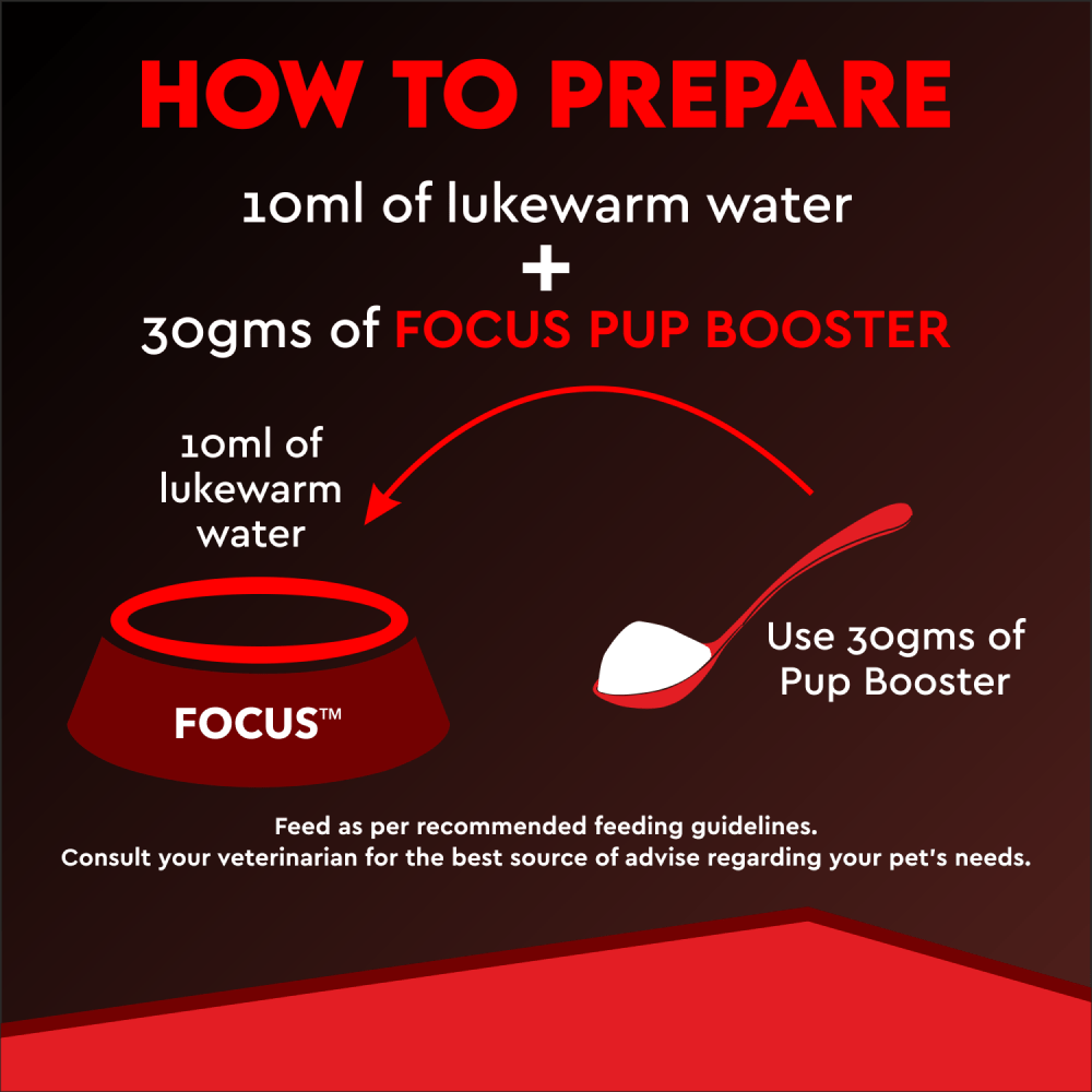 Drools Focus Pup Booster Puppy Weaning Diet for All Breeds — detail shot