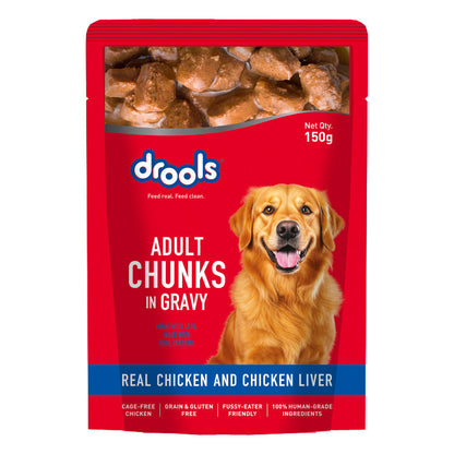 drools-real-chicken-chicken-liver-chunks-in-gravy-adult-dog-wet-food 45x150g