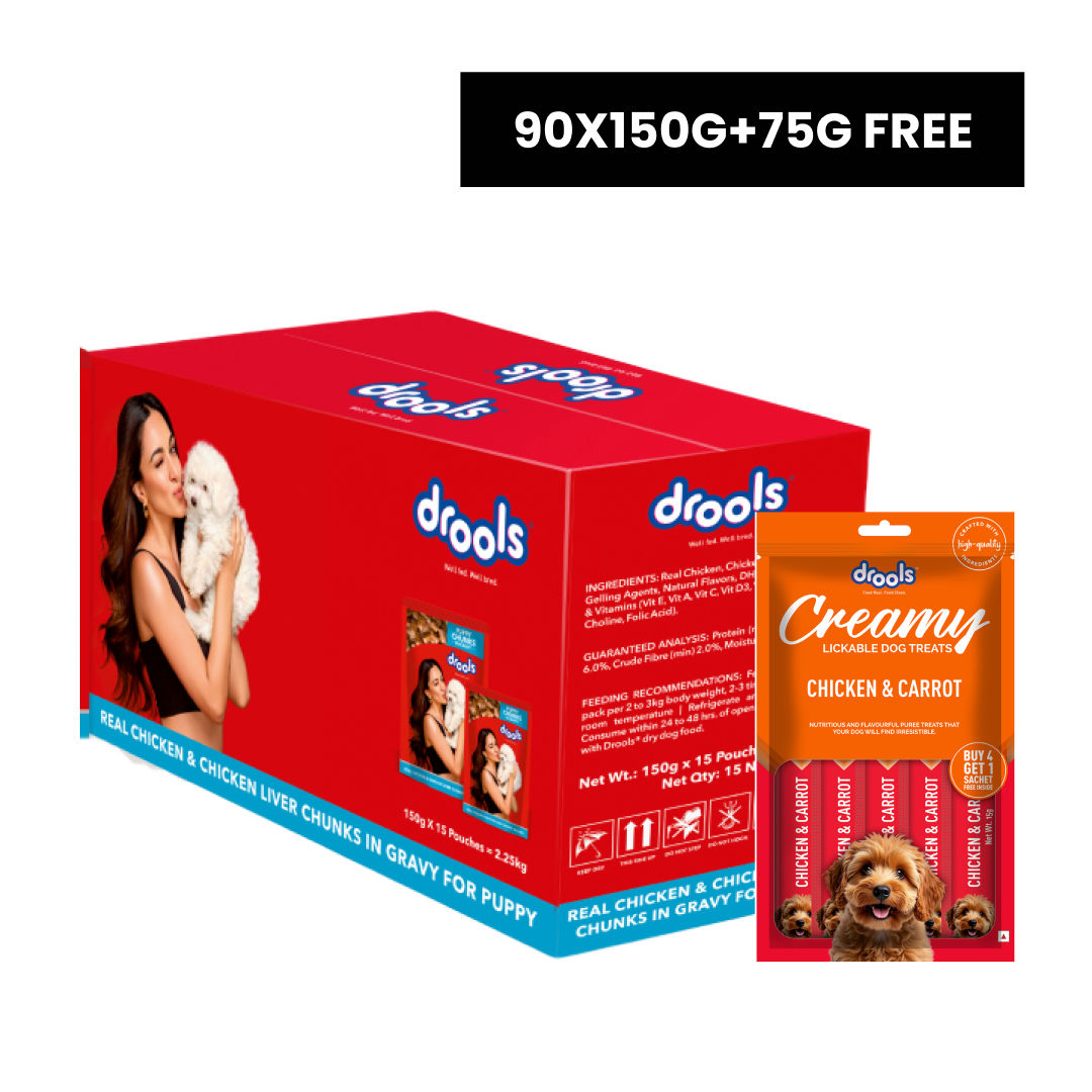 Drools Real Chicken & Chicken Liver Chunks in Gravy Puppy Dog Wet Food — image 6
