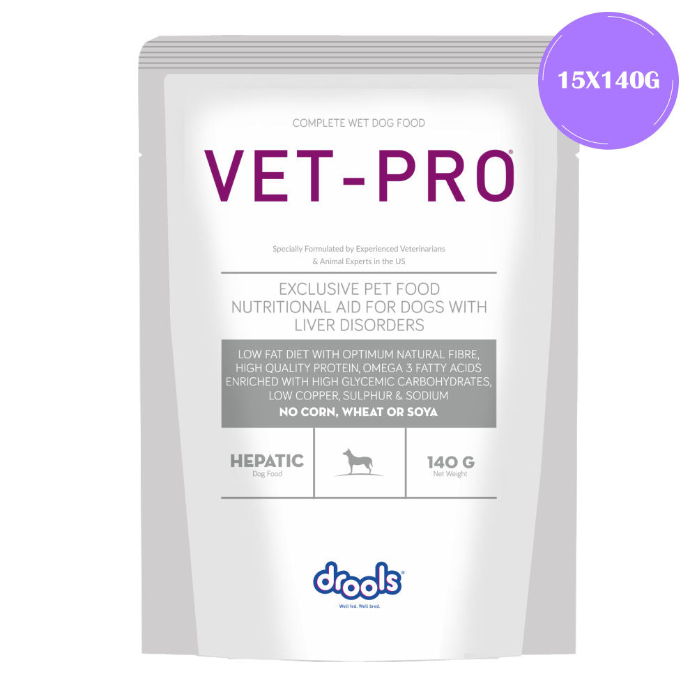 Drools VET PRO Hepatic Adult Wet Food for Dogs — back view