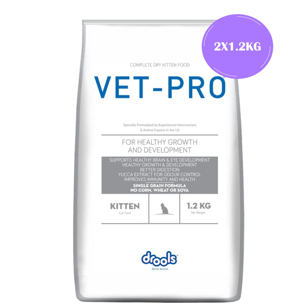 Drools VET PRO Kitten Dry Cat Food — back view