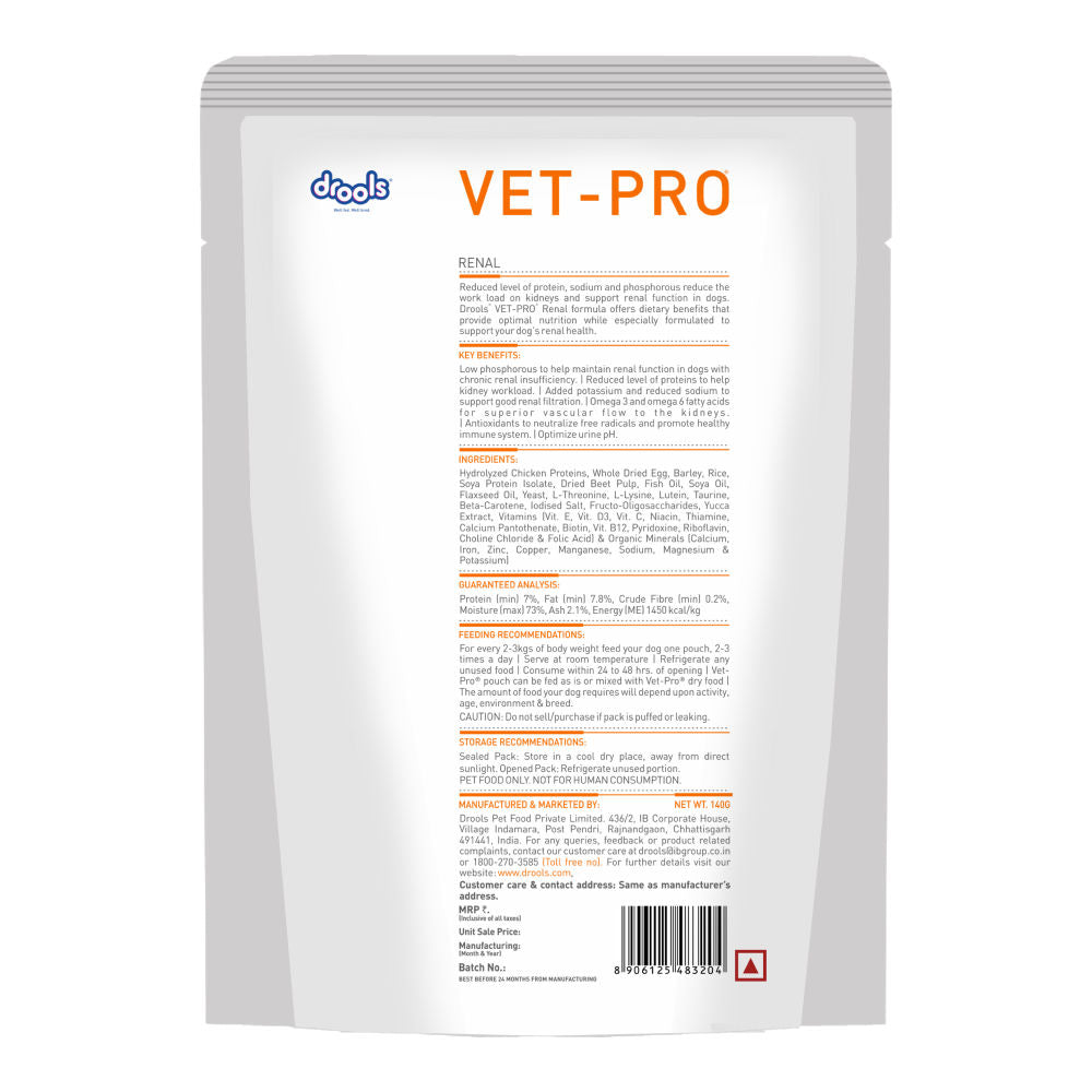 Drools VET PRO Renal Adult Wet Food for Dogs — side view