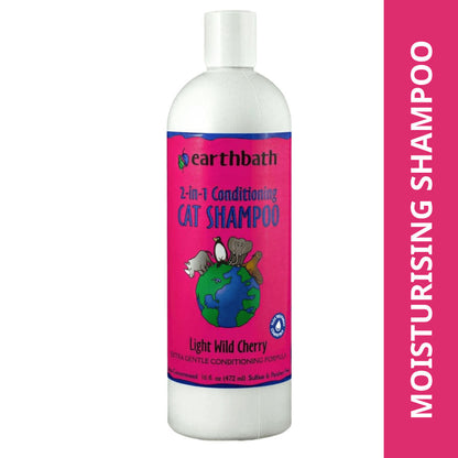 Earthbath 2 In 1 Conditioning Cat Shampoo Light Wild Cherry