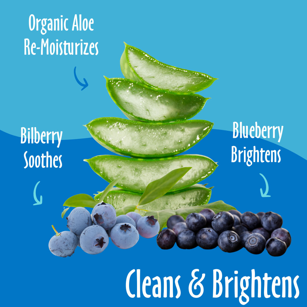 EarthBath Bilberry and Blueberry Scented Foaming Face Wash for Dogs and Cats — detail shot