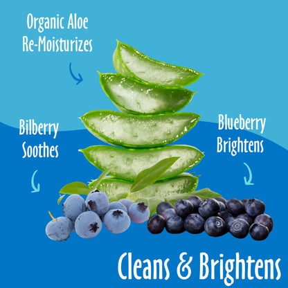 EarthBath Bilberry and Blueberry Scented Foaming Face Wash for Dogs and Cats — detail shot