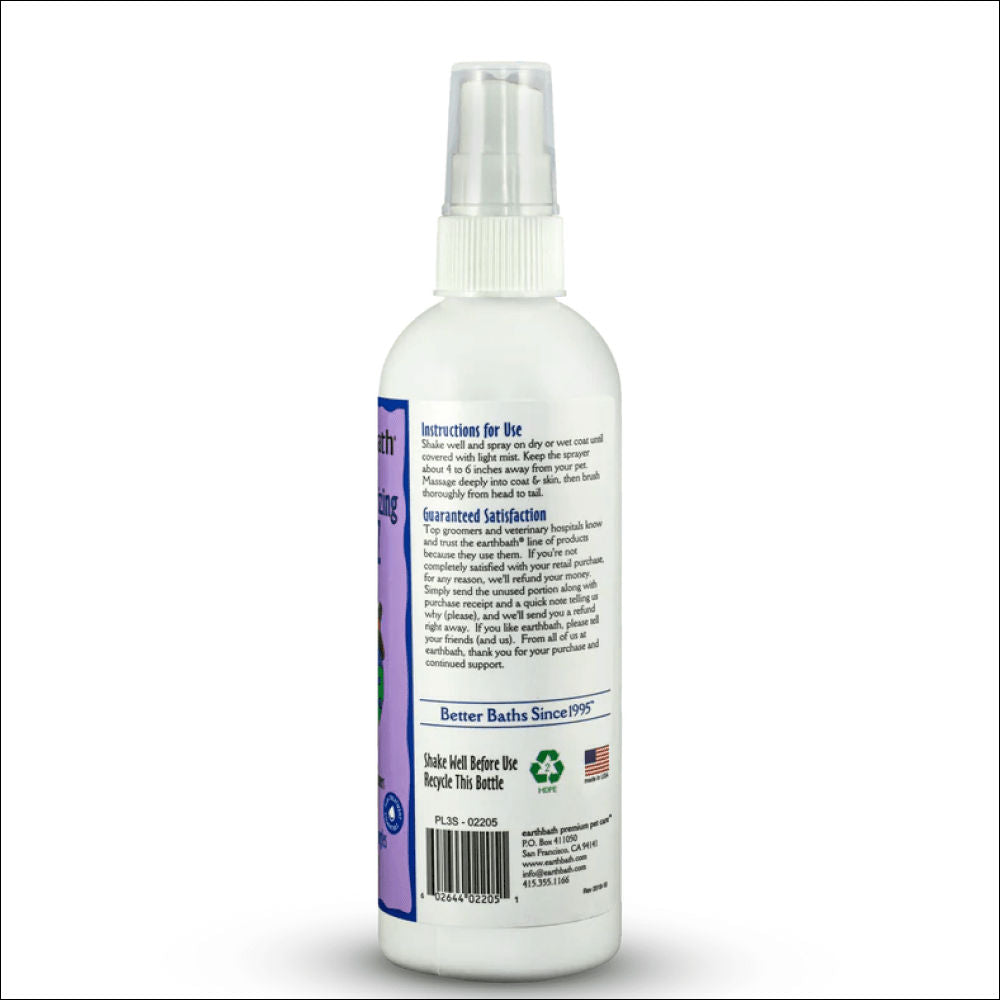 Earthbath Deodorizing Lavender Spritz for Dogs and Cats — back view
