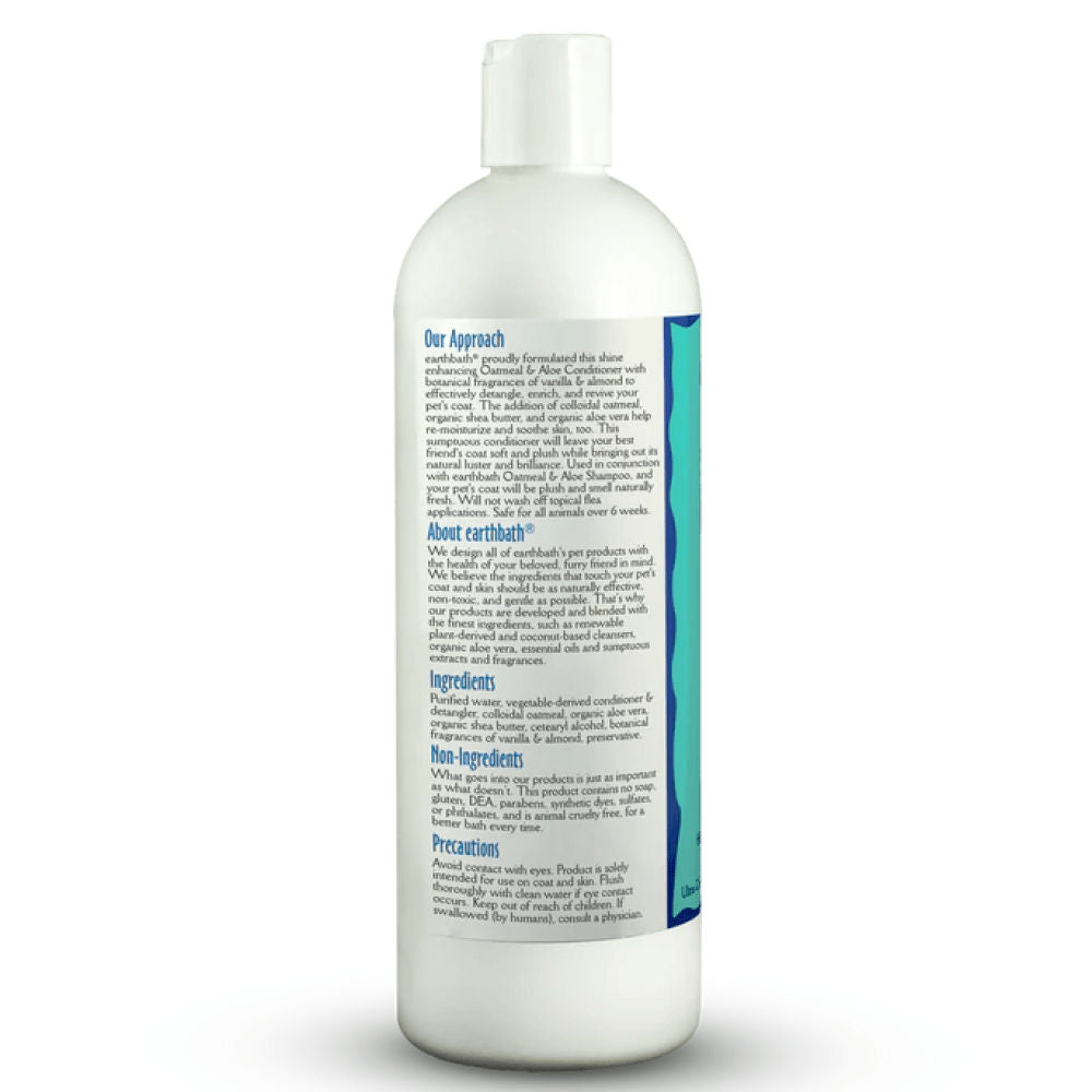 EarthBath Oatmeal & Aloe Conditioner Vanilla & Almond for Dogs and Cats — detail shot