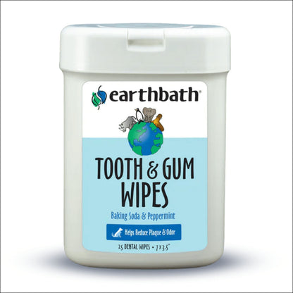 Earthbath Peppermint Flavor Tooth Gum Wipes For Pets