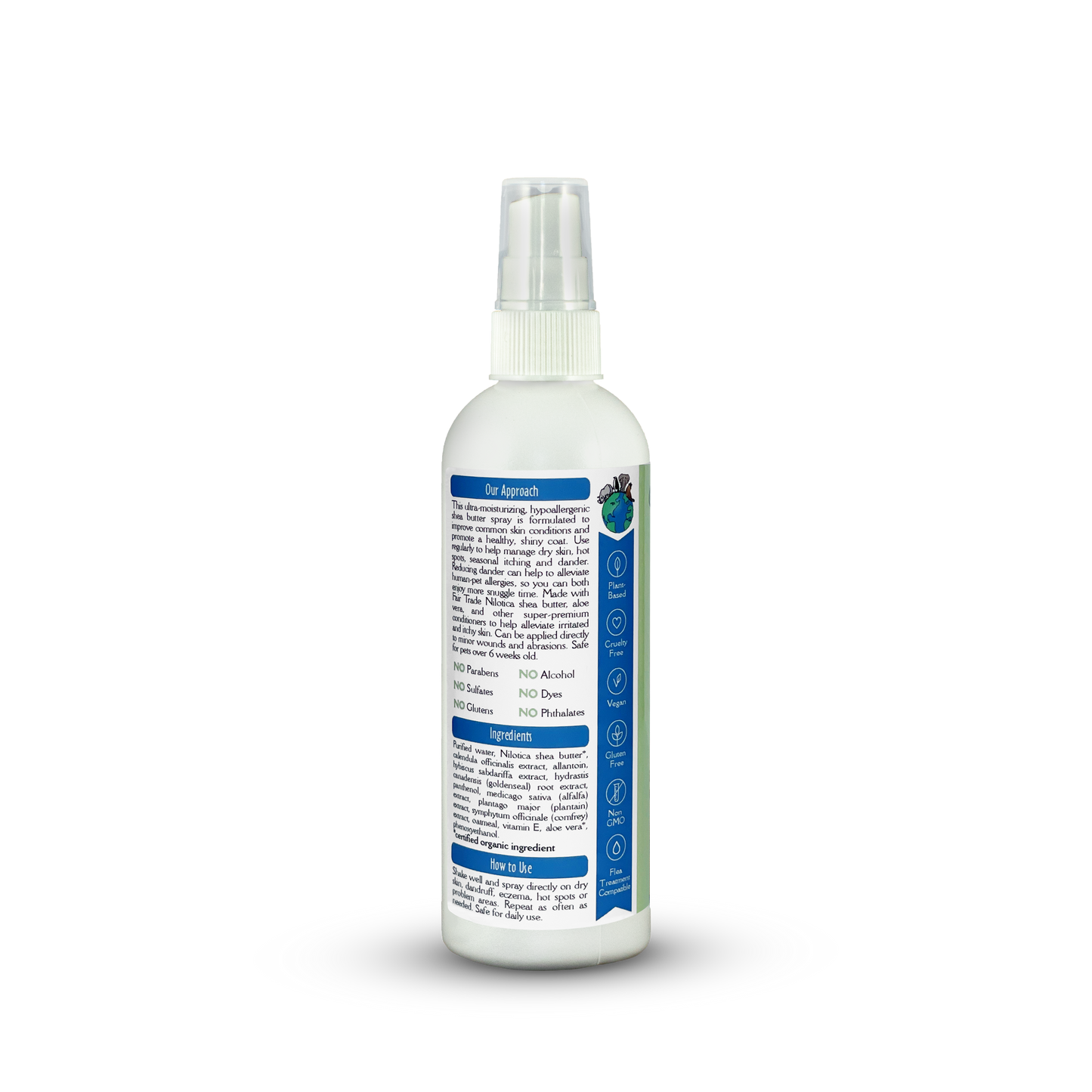 EarthBath Shea Butter Spray for Dogs and Cats — in use