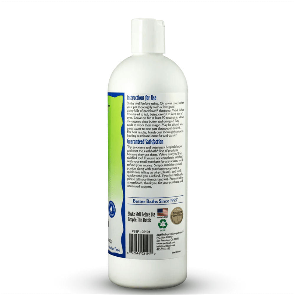 EarthBath Shed Control Green Tea & Awapuhi Shampoo for Dogs and Cats — detail shot